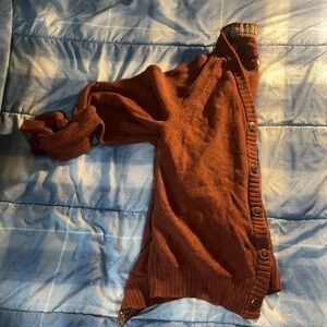 Rust Button-Up Cardigan